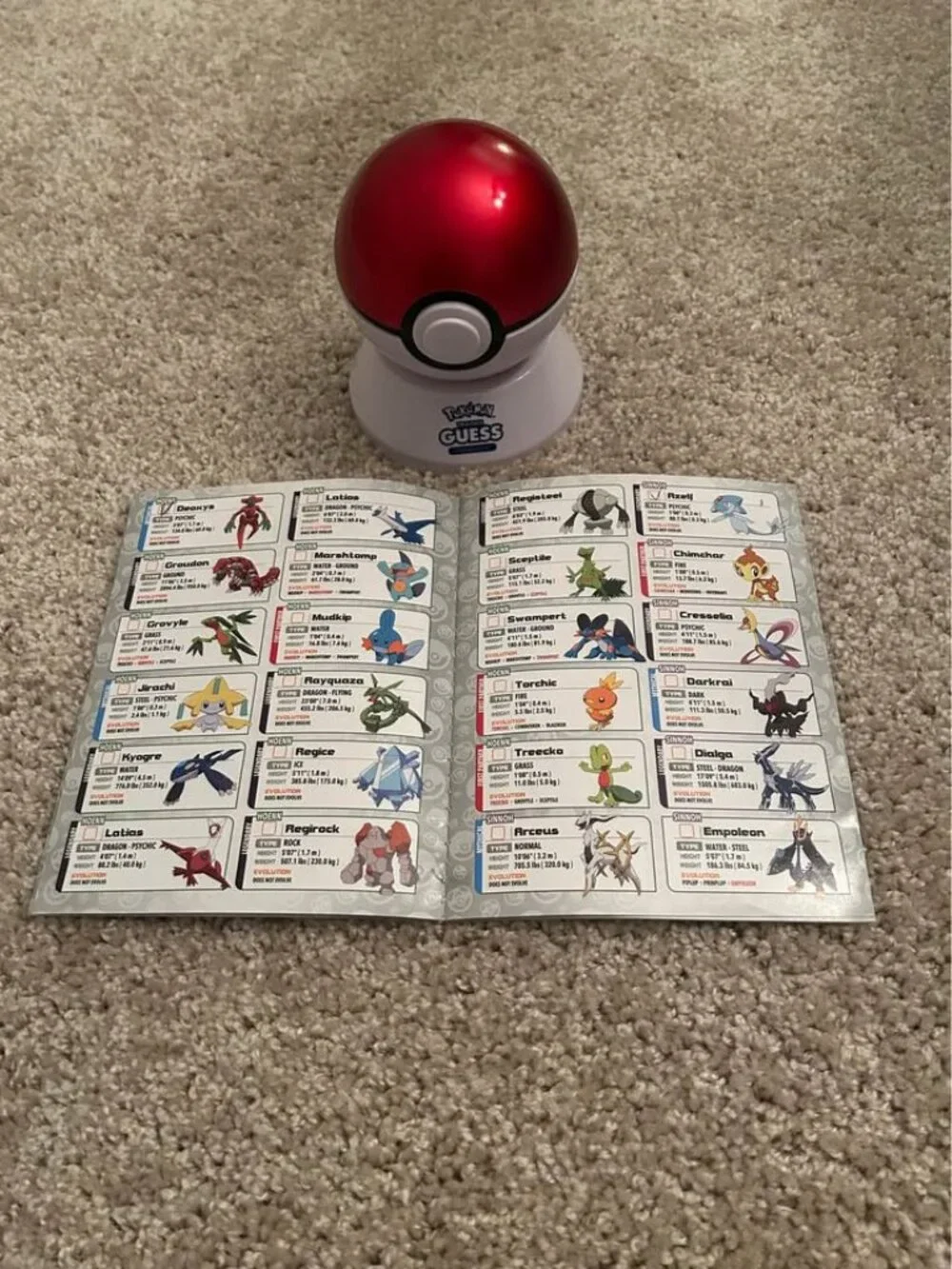 Pokémon Trainer Guess Interactive Game & Hat